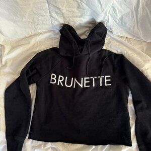 Brunette The Label - Black - Brunette - Crop Hoodie - Medium